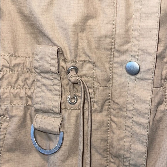 Women’s Tommy Hilfiger Field Jacket Drawstring Waist Long Coat Size Small - Picture 7 of 10